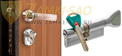 Замена личинки (цилиндра) в дверном замке КРИТ