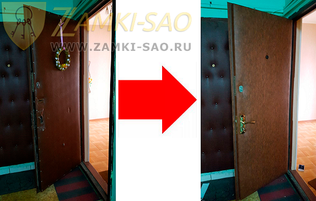 Обивка железных дверей