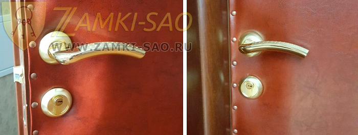 Обивка двери с рисунком