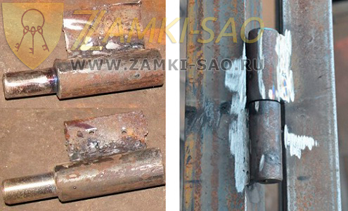 Сварка петель металлических дверей (ремонт, замена, установка)