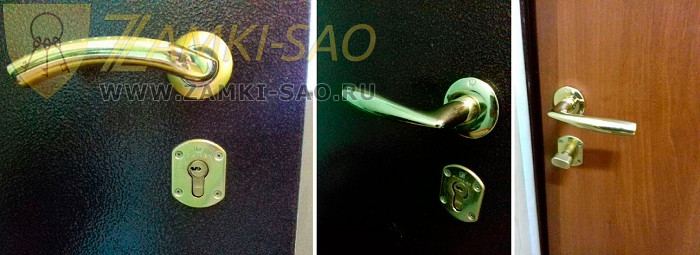 Установка ручек на входную металлическую дверь zamki-sao.com