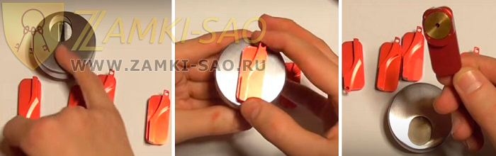 магнитная броненакладка Установка защиты на замки входной двери