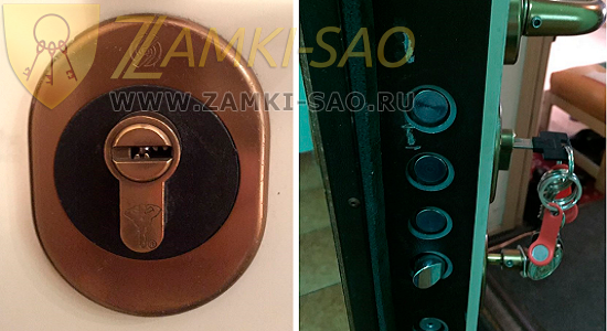 Замена личинки замка на входной металлической двери