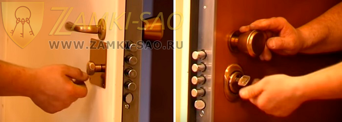 замена личинки и ключей в замке Securemme на дому Замена замка Securemme zamki-sao.com