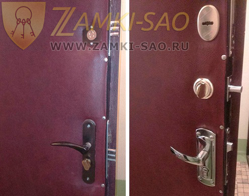 Замена врезных замков в железной двери zamki-sao.com