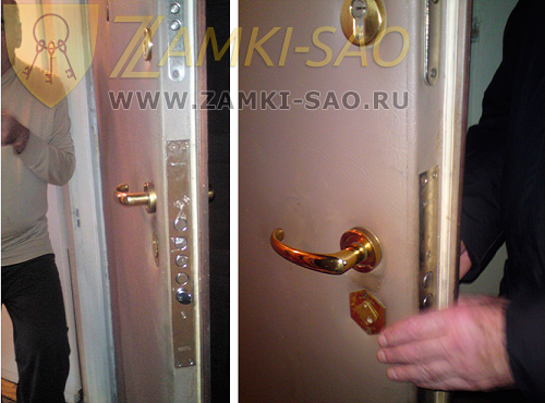 Процесс замены замка в железной двери zamki-sao.com